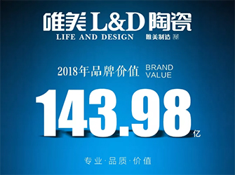 品牌價值143.98億！唯美L&D陶瓷再創新高位列建陶榜前十